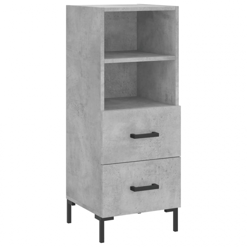 Highboard Betongrau 34,5x34x180 cm Holzwerkstoff