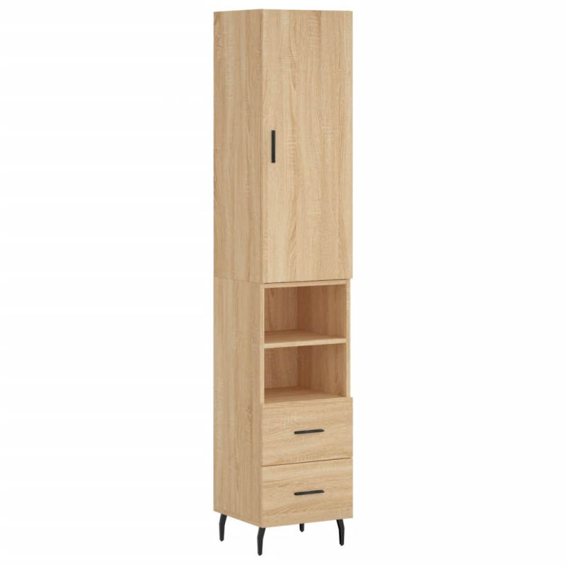 Highboard Sonoma-Eiche 34,5x34x180 cm Holzwerkstoff