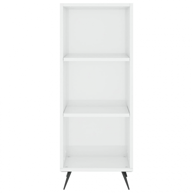 Highboard Hochglanz-Weiß 34,5x34x180 cm Holzwerkstoff