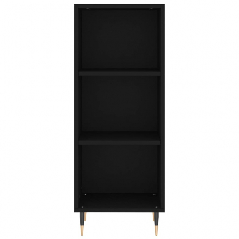 Highboard Schwarz 34,5x34x180 cm Holzwerkstoff