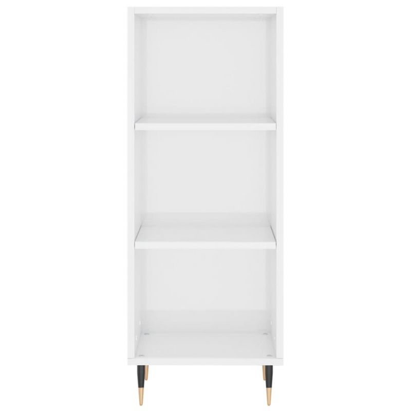Highboard Hochglanz-Weiß 34,5x34x180 cm Holzwerkstoff
