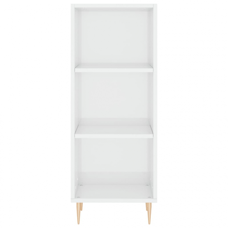 Highboard Hochglanz-Weiß 34,5x34x180 cm Holzwerkstoff