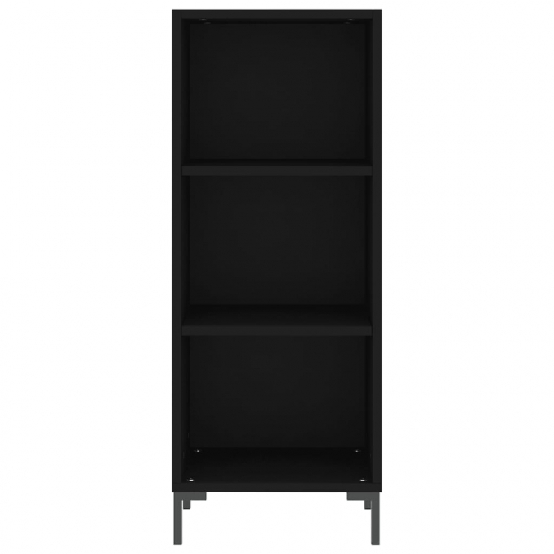 Highboard Schwarz 34,5x34x180 cm Holzwerkstoff