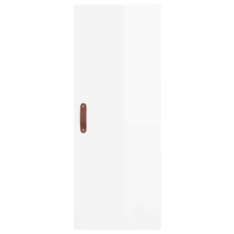 Highboard Hochglanz-Weiß 34,5x34x180 cm Holzwerkstoff