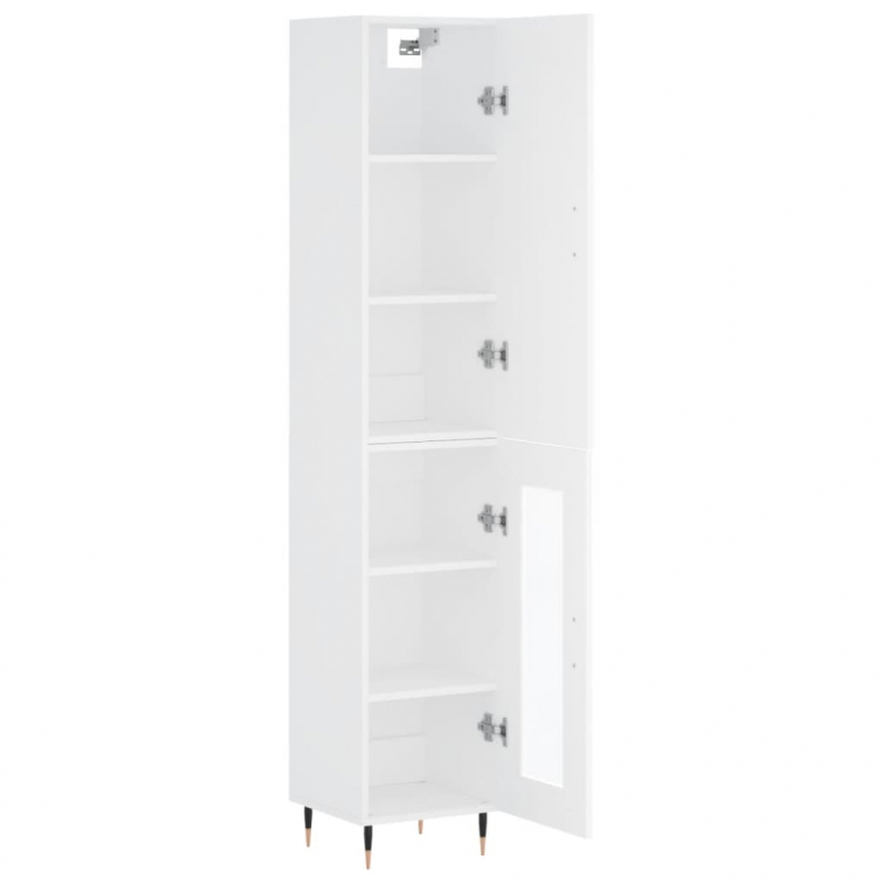Highboard Weiß 34,5x34x180 cm Holzwerkstoff