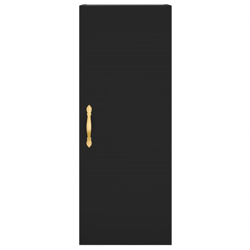 Highboard Schwarz 34,5x34x180 cm Holzwerkstoff