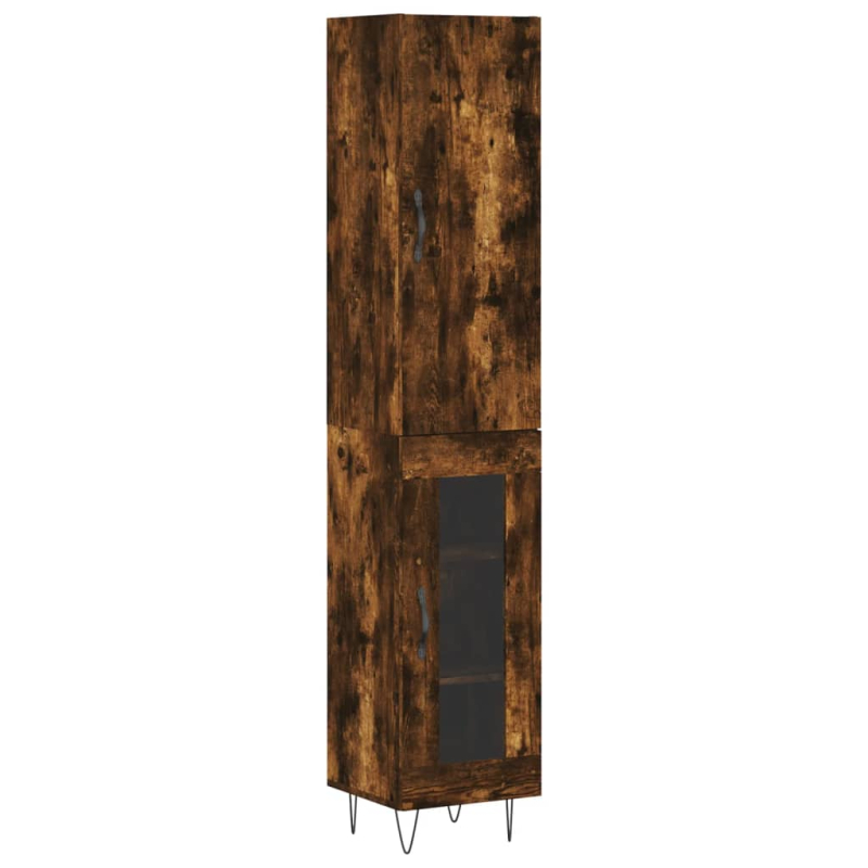 Highboard Räuchereiche 34,5x34x180 cm Holzwerkstoff