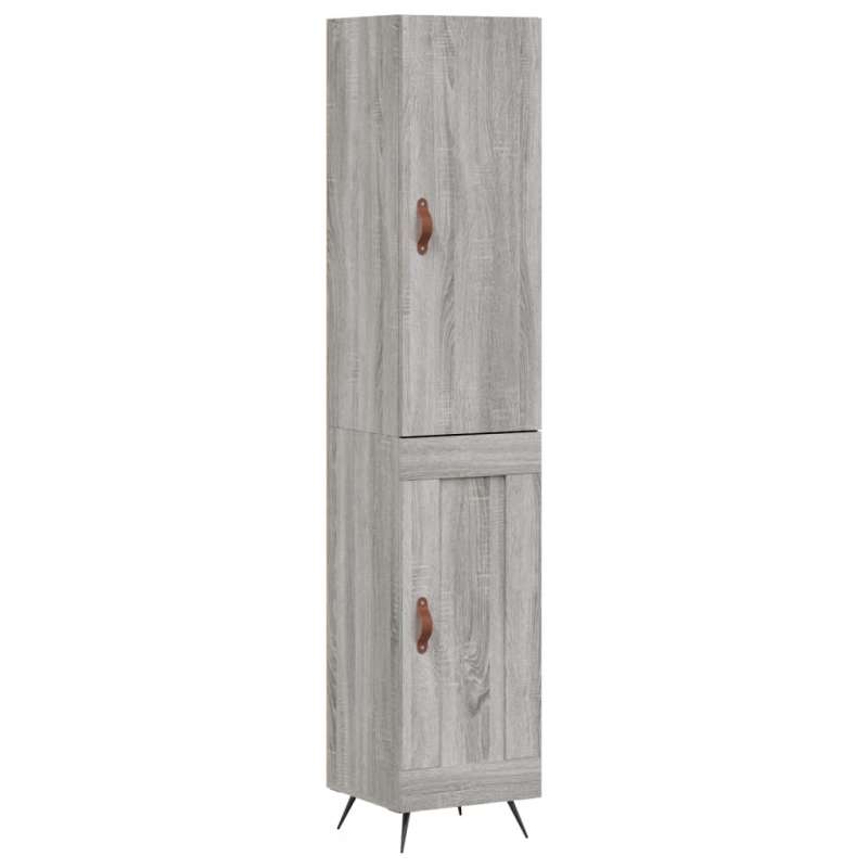 Highboard Grau Sonoma 34,5x34x180 cm Holzwerkstoff
