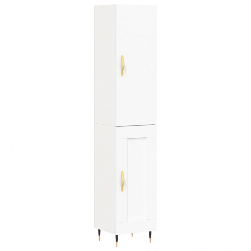 Highboard Weiß 34,5x34x180 cm Holzwerkstoff