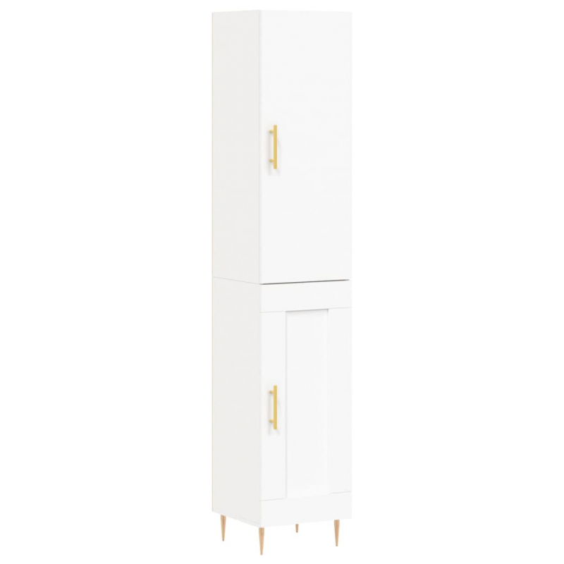 Highboard Weiß 34,5x34x180 cm Holzwerkstoff