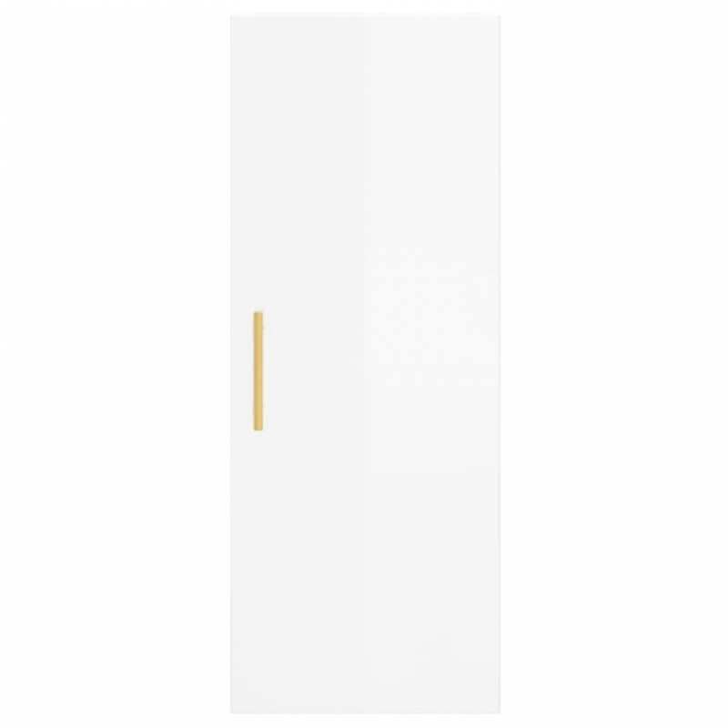 Highboard Hochglanz-Weiß 34,5x34x180 cm Holzwerkstoff