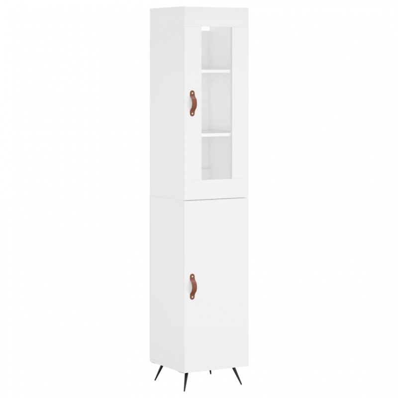 Highboard Weiß 34,5x34x180 cm Holzwerkstoff