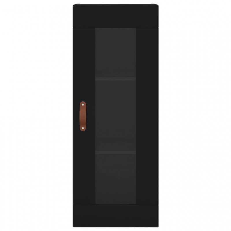 Highboard Schwarz 34,5x34x180 cm Holzwerkstoff