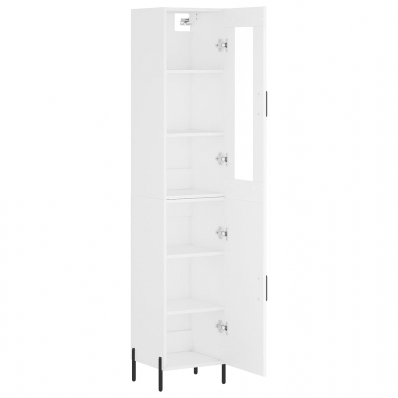 Highboard Weiß 34,5x34x180 cm Holzwerkstoff