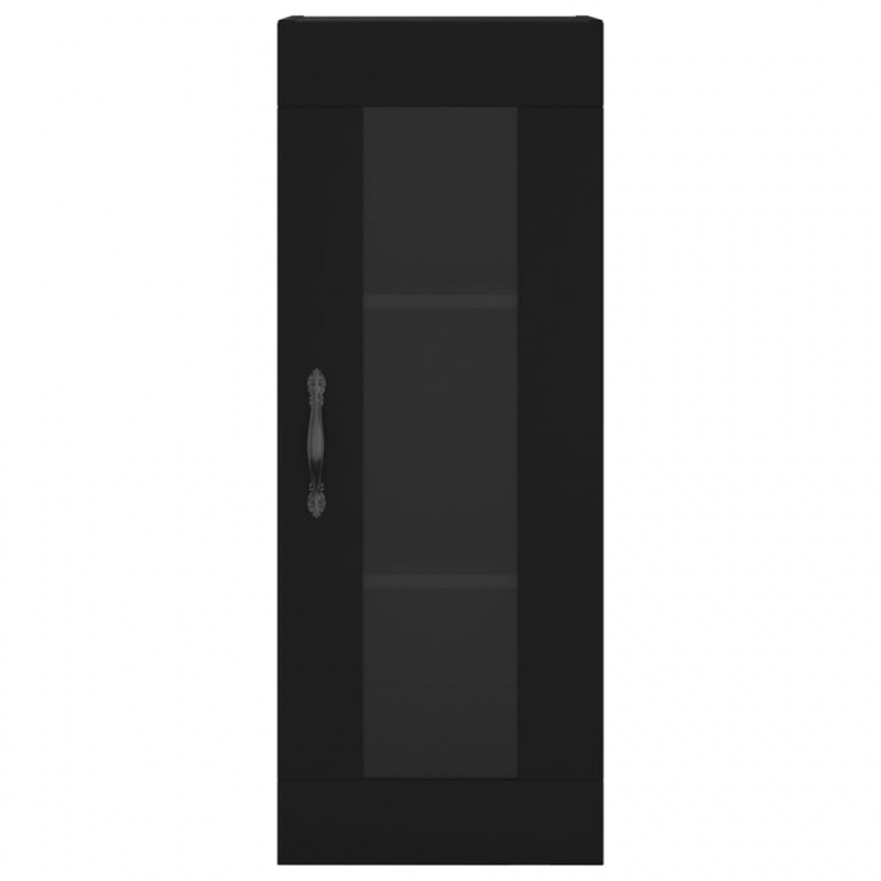 Highboard Schwarz 34,5x34x180 cm Holzwerkstoff