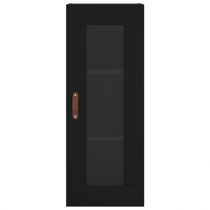 Highboard Schwarz 34,5x34x180 cm Holzwerkstoff