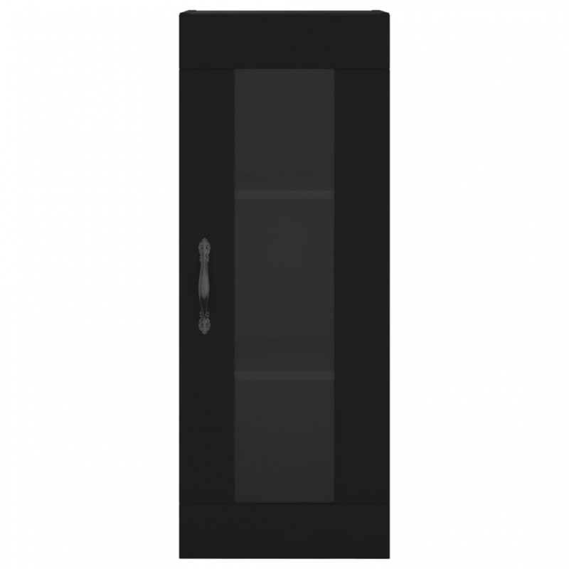 Highboard Schwarz 34,5x34x180 cm Holzwerkstoff