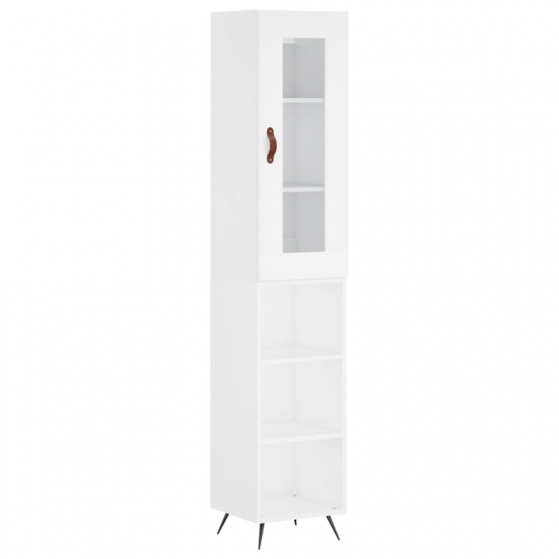 Highboard Weiß 34,5x34x180 cm Holzwerkstoff