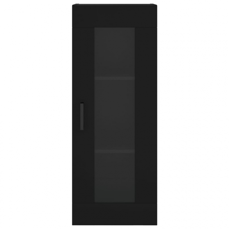 Highboard Schwarz 34,5x34x180 cm Holzwerkstoff
