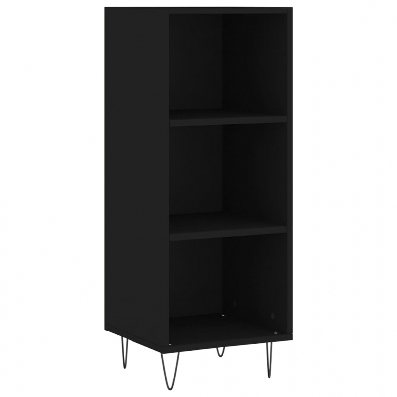 Highboard Schwarz 34,5x34x180 cm Holzwerkstoff