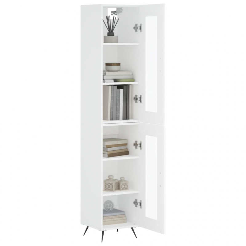 Highboard Weiß 34,5x34x180 cm Holzwerkstoff