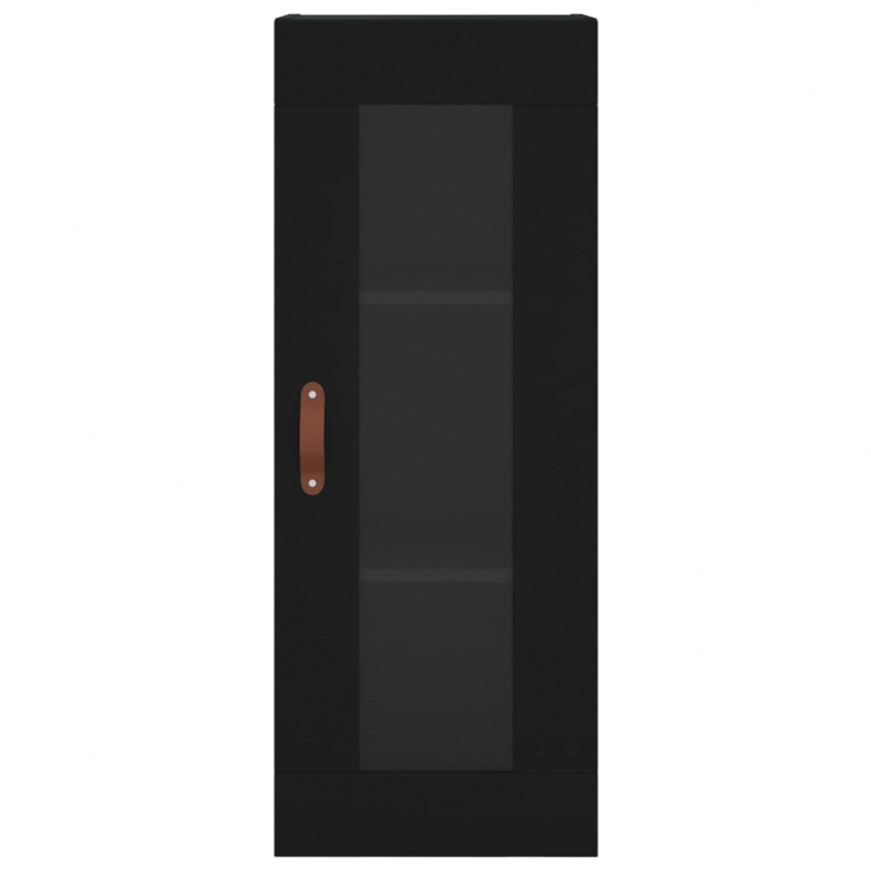 Highboard Schwarz 34,5x34x180 cm Holzwerkstoff