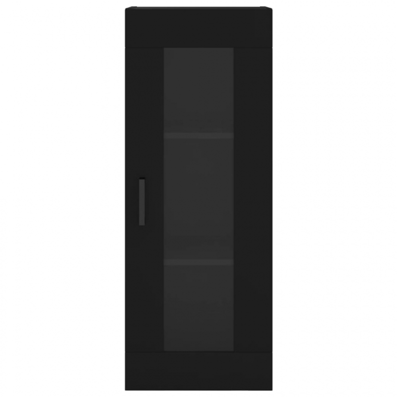 Highboard Schwarz 34,5x34x180 cm Holzwerkstoff