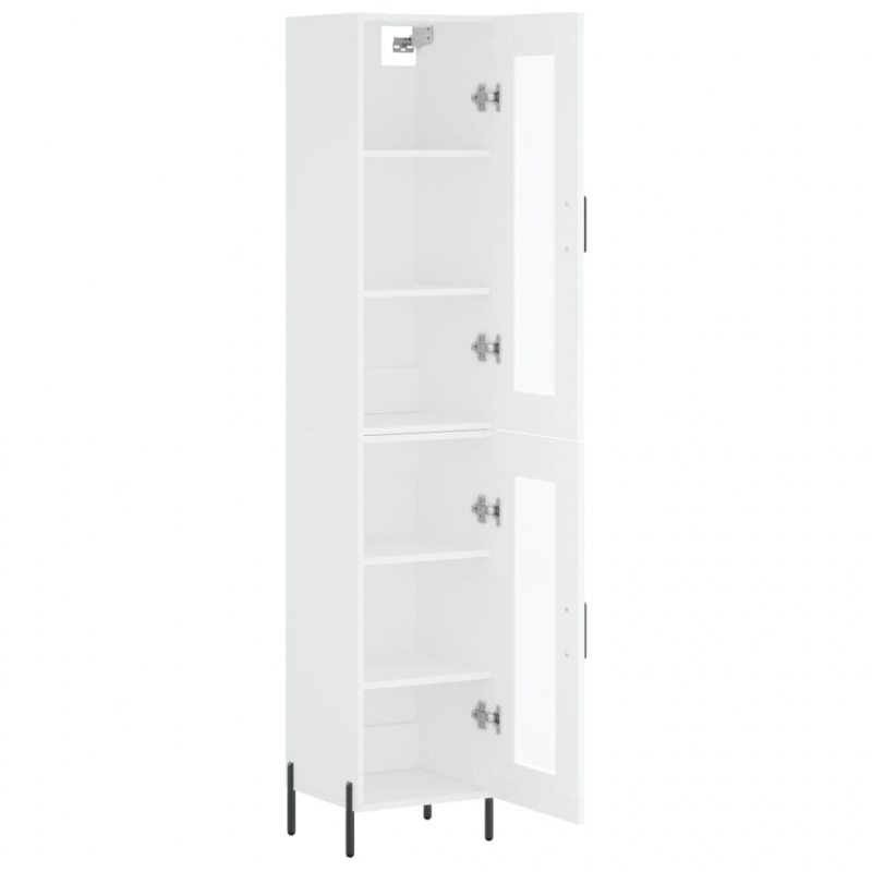 Highboard Weiß 34,5x34x180 cm Holzwerkstoff