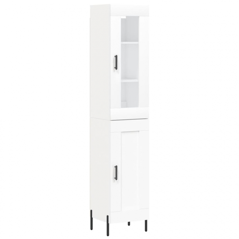 Highboard Weiß 34,5x34x180 cm Holzwerkstoff