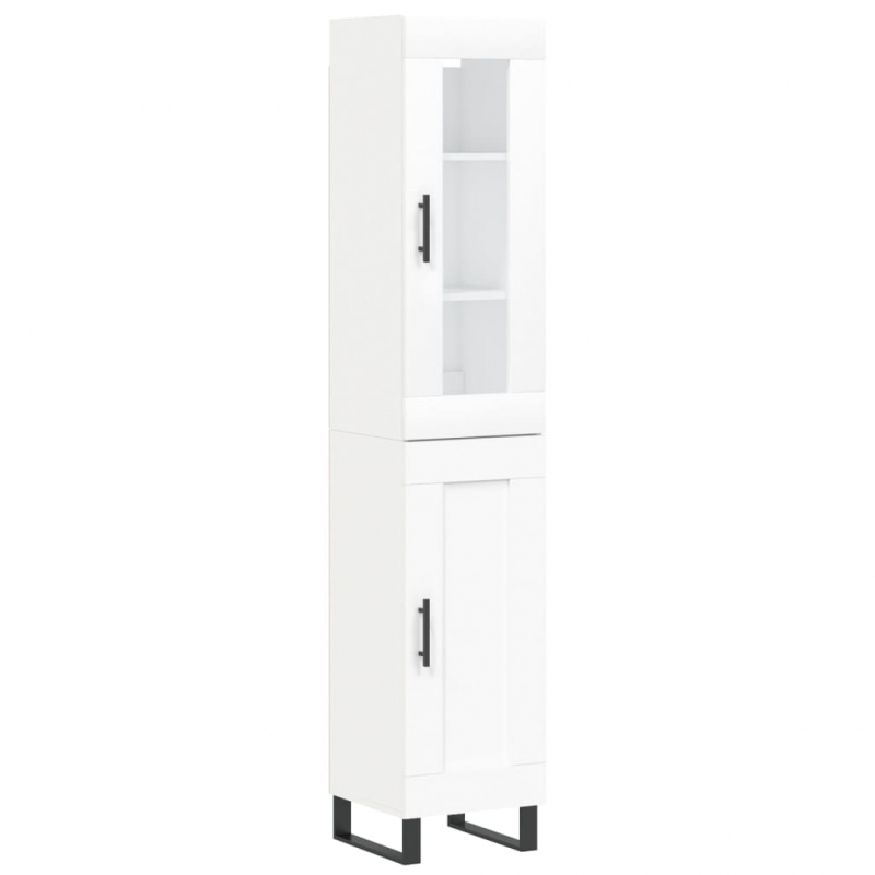Highboard Weiß 34,5x34x180 cm Holzwerkstoff