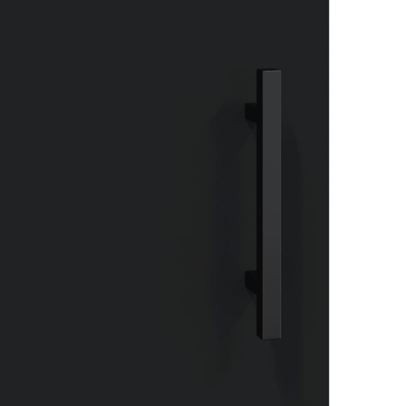 Highboard Schwarz 69,5x34x180 cm Holzwerkstoff