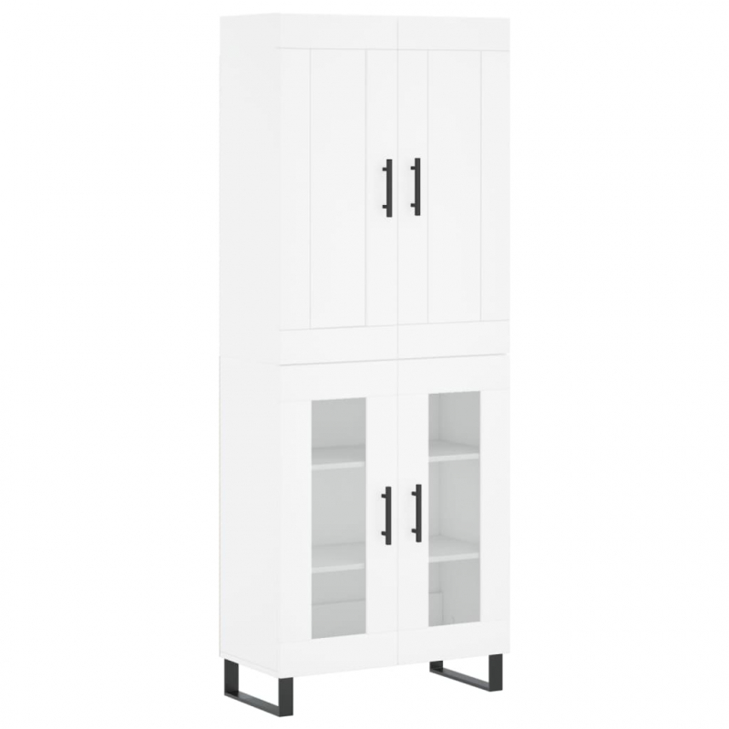 Highboard Weiß 69,5x34x180 cm Holzwerkstoff
