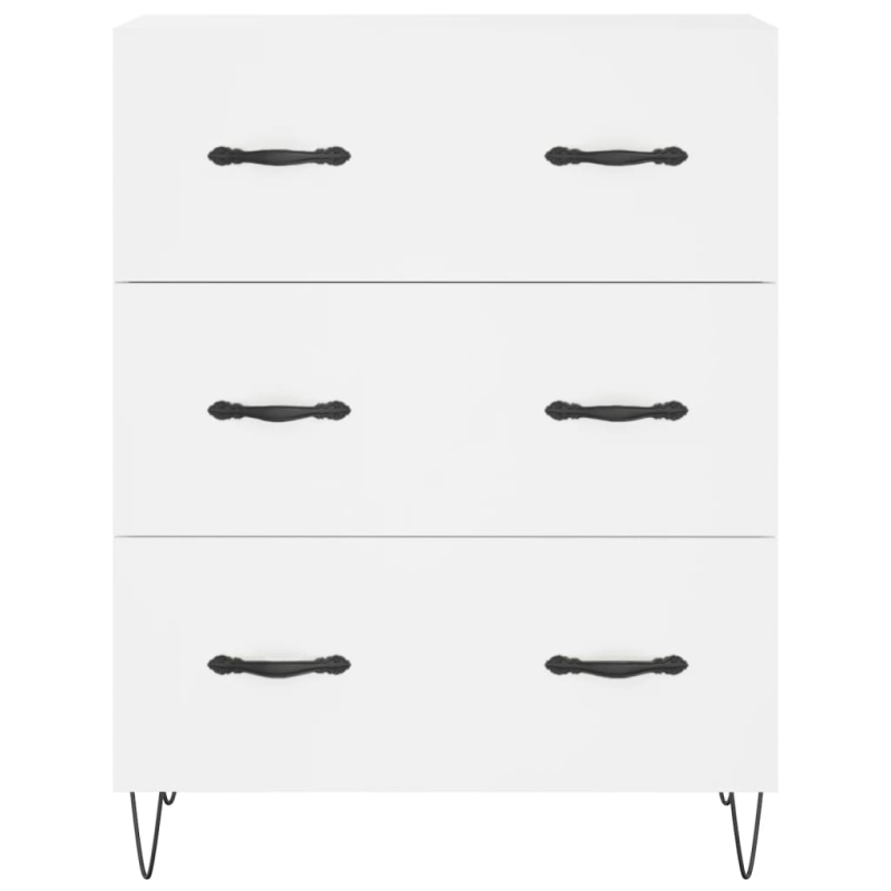 Highboard Weiß 69,5x34x180 cm Holzwerkstoff