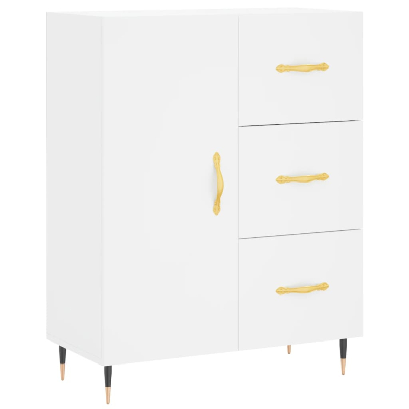 Highboard Weiß 69,5x34x180 cm Holzwerkstoff