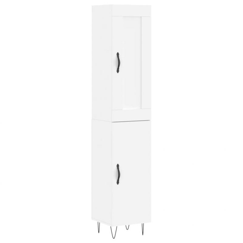 Highboard Weiß 34,5x34x180 cm Holzwerkstoff