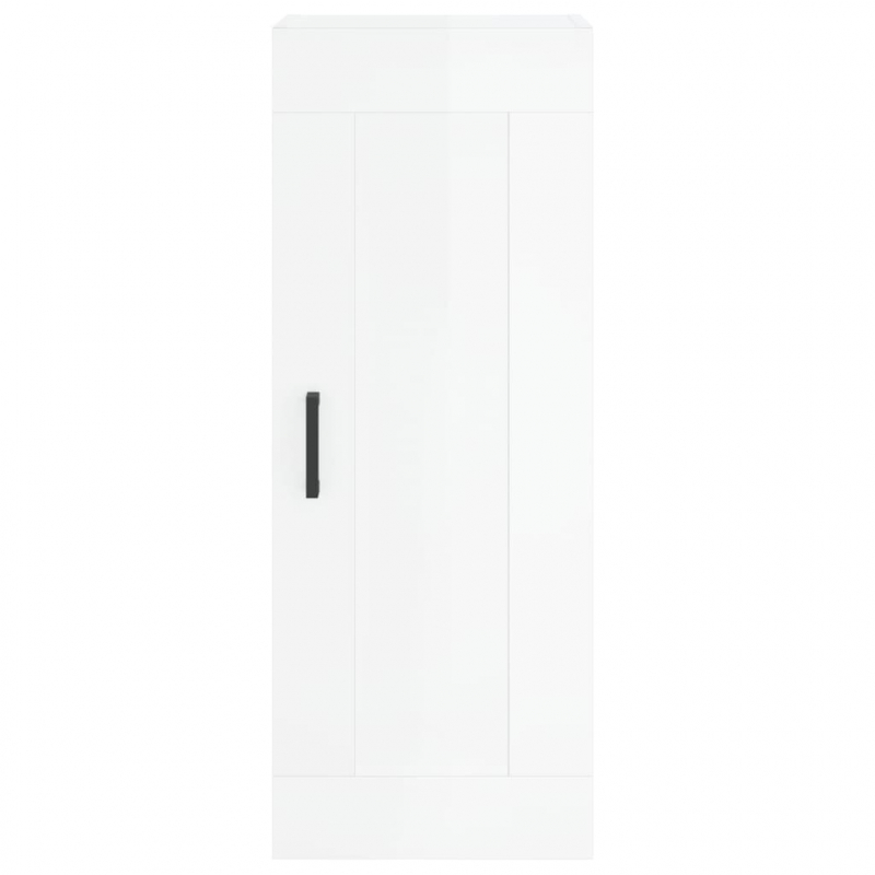 Highboard Hochglanz-Weiß 34,5x34x180 cm Holzwerkstoff