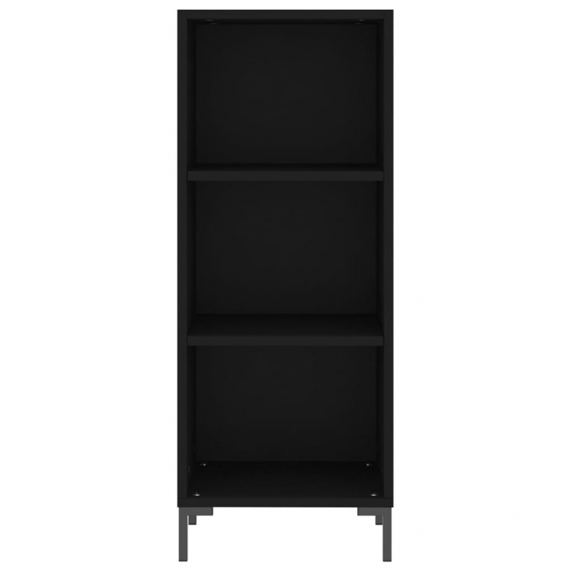 Highboard Schwarz 34,5x34x180 cm Holzwerkstoff