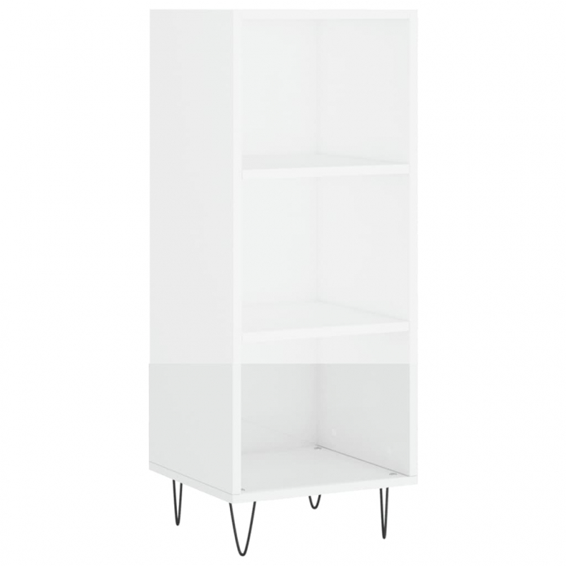 Highboard Hochglanz-Weiß 34,5x34x180 cm Holzwerkstoff