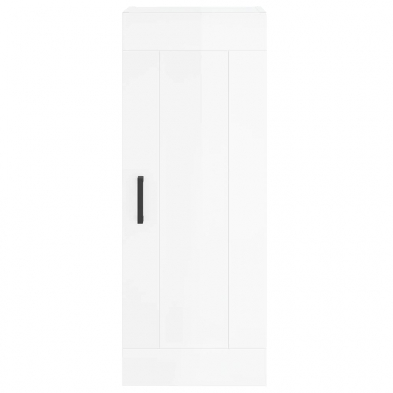 Highboard Hochglanz-Weiß 34,5x34x180 cm Holzwerkstoff