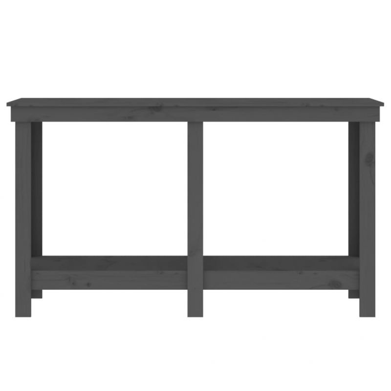Werkbank Grau 140x50x80 cm Massivholz Kiefer