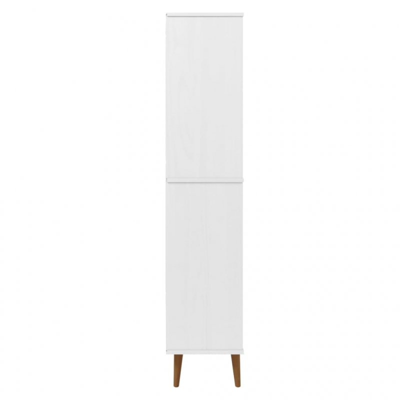 Bücherregal MOLDE Weiß 85x35x170,5 cm Massivholz Kiefer