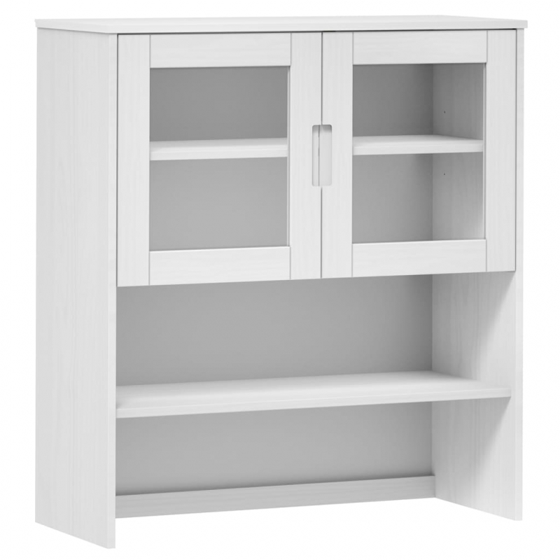 Highboard-Oberteil MOLDE Weiß 90x35x100 cm Massivholz Kiefer