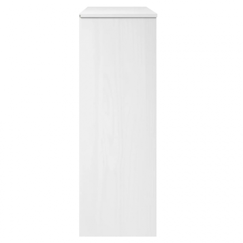 Highboard-Oberteil MOLDE Weiß 90x35x100 cm Massivholz Kiefer