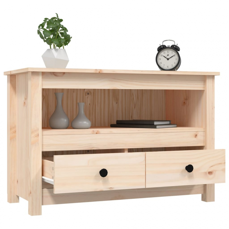 TV-Schrank 79x35x52 cm Massivholz Kiefer