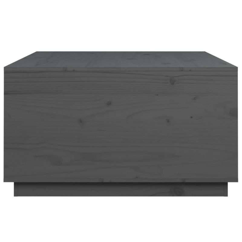 Couchtisch Grau 80x80x45 cm Massivholz Kiefer