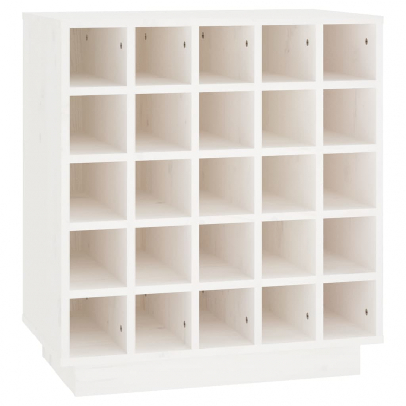 Weinregal Weiß 55,5x34x61 cm Massivholz Kiefer