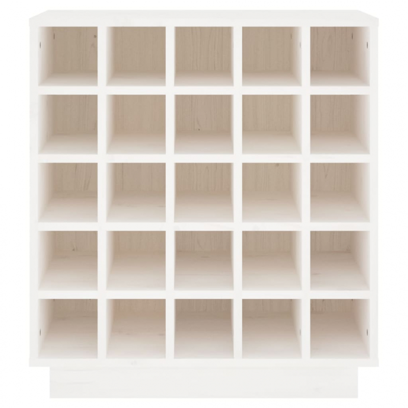 Weinregal Weiß 55,5x34x61 cm Massivholz Kiefer