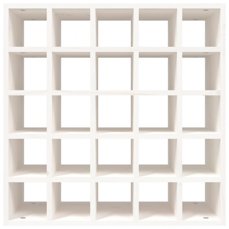 Weinregal Weiß 56x25x56 cm Massivholz Kiefer