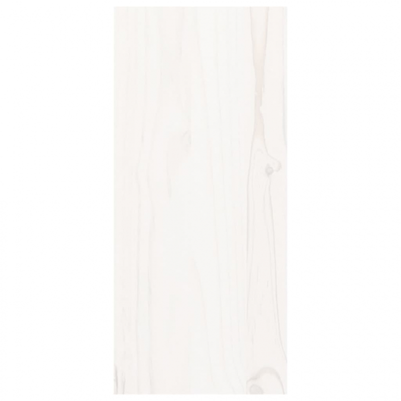 Weinregal Weiß 56x25x56 cm Massivholz Kiefer