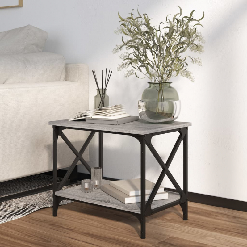 Beistelltisch Grau Sonoma 55x38x45 cm Holzwerkstoff